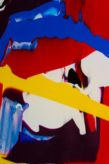 Abstract Thick Paint Marks, Streaks and Smears