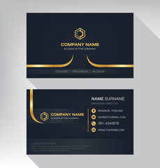 Luxury and modern. vector business card template. design black and gold color