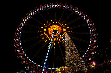 ferris wheel with lights