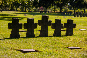 Deutscher Soldatenfriedhof La Cambe in der Normandie in Frankreich