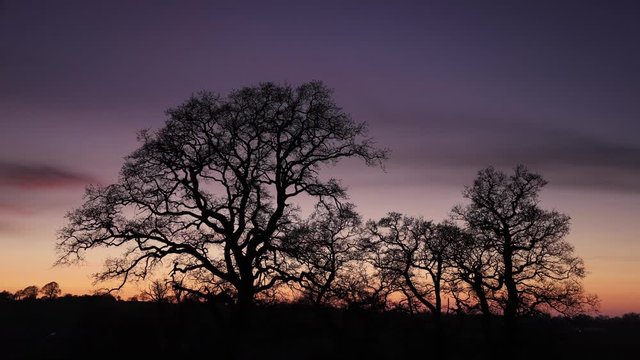 A timelapse recording of sunset over the Cumbrian village of Southwaite in Northern England.