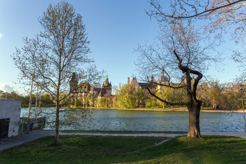 Vajdahunyad Castle in the City Park of Budapest