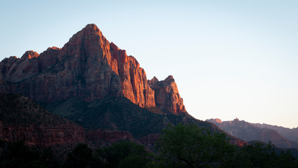 Warm light in Zion National Park