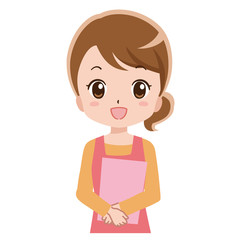 Illustration of a woman with a catalog