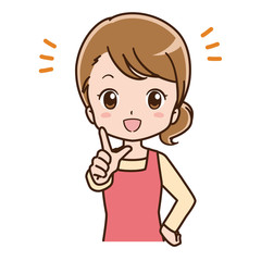 Illustration of a woman pointing