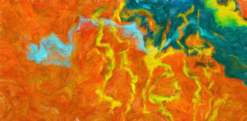 Pretty oil painting on canvas art background. Colorful brushstrokes and watercolor splashes elements. Digital artistic texture for graphic design. Printable beautiful pattern.