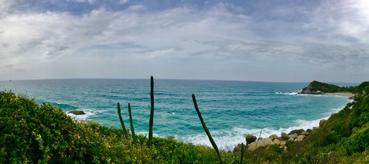 Blue ocean in Colombia