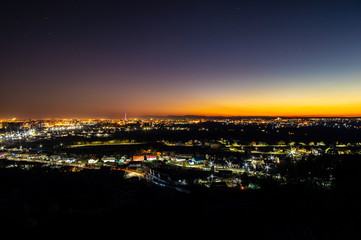 Sunset over the Ukrainian city