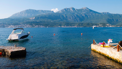 Fototapeta premium The Adriatic Sea and the Bay of Kotor, Montenegro.