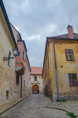 Fototapeta na wymiar Street in the charming old town of Bratislava, Slovakia