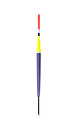 Long cylindrical fishing float for fishing with a fishing rod on a white background © Александр Юркевич
