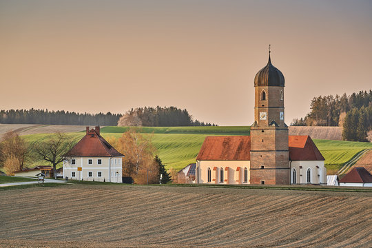 Kirche, Martinskirchen, Wurmannsquick, Landkreis Rottal-Inn, Niederbayern, Bayern, Deutschland