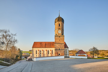 Kirche, Martinskirchen, Wurmannsquick, Landkreis Rottal-Inn, Niederbayern, Bayern, Deutschland