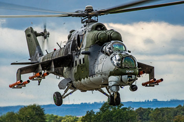 Fototapeta na wymiar Military helicopter. 