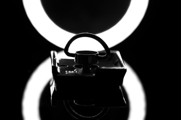 black and white Tripod Quick Release Plate