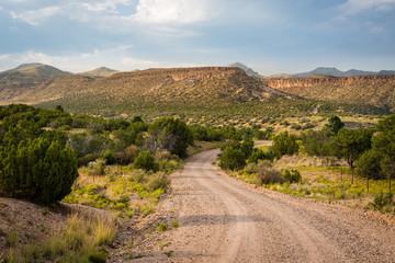 Naklejka premium Winding Dirt Road