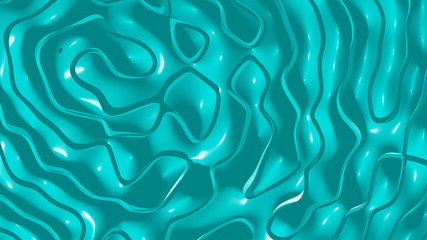 Simple light DARK TURQUOISE monochromic 3D abstract background image made of plain crackle patterns with shadow perspectives