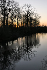 evening glow along the river