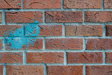 Brick Wall Texture Light Blue Paint Background
