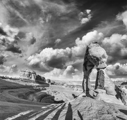 Surrounding landscape of Delicate Arch, Arches National Park, USA