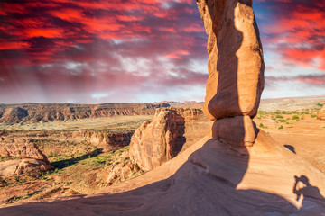 Surrounding landscape of Delicate Arch, Arches National Park, USA