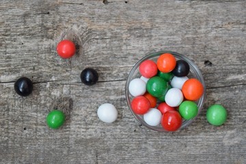 easter eggs on wooden background