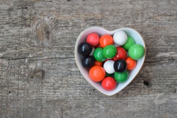 heart shaped candies