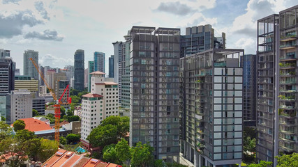 Aerial view of Emerald Hill area in Singapore