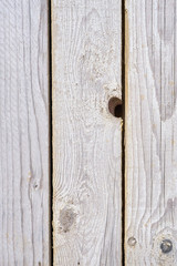 An old wall of white wooden boards as a background.