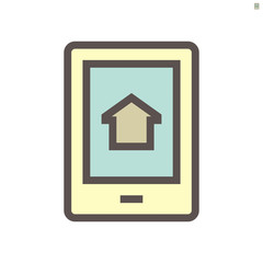 Smart home control technology vector icon design.