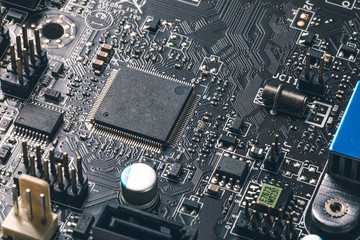 AI technology smart motherboard chip creative map