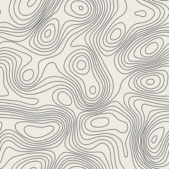 Topographic Map Seamless Pattern. Vector geometric minimal background
