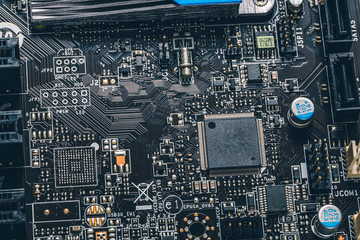 AI technology smart motherboard chip creative map