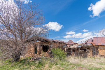 Rock House in the New Mexico Mountains beginning to Crumble