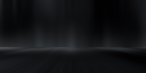 Dark black studio room with spotlight backdrop wallpaper, blank perspective for show or display your product montage or artwork. 