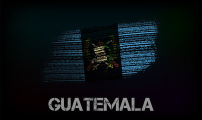 Flag of the Guatemala. Vector illustration in grunge style with cracks and abrasions. Good image for print