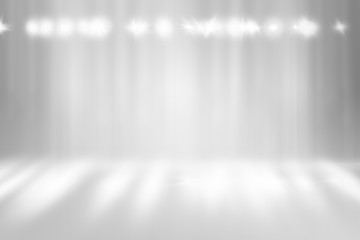 white gray studio room background, grey floor backdrop with spotlight.