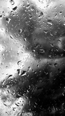water drops on glass