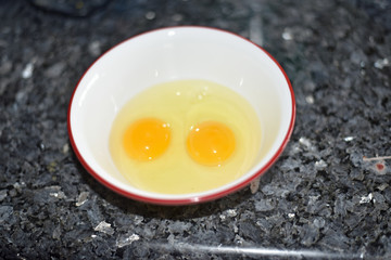 Raw Eggs in a Bowl