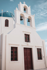 Fototapeta na wymiar The Churches of Santorini. 