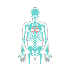 Human spine pain vector illustration