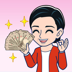 10万円を持つ主婦