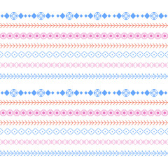 Simple floral embroidery style on fabric cotton.