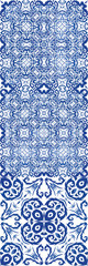 Ethnic ceramic tiles in portuguese azulejo.