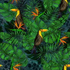 Seamless pattern. Hand painted watercolour illustration in repeat. ready to use.