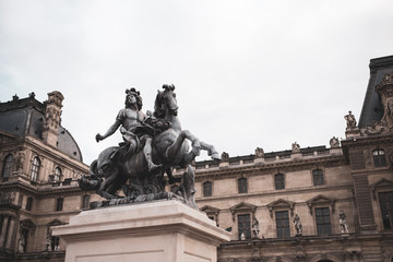 Fototapeta na wymiar Equestrian statue, King Louis XIV