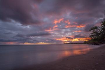 Fototapeta na wymiar Ukumehame Beach Park on the west side of Maui