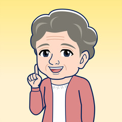 白髪のおばあさん