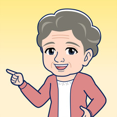 白髪のおばあさん