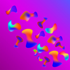 Abstract background of colorful amorphous shapes, pattern with gradients. Vector illustration